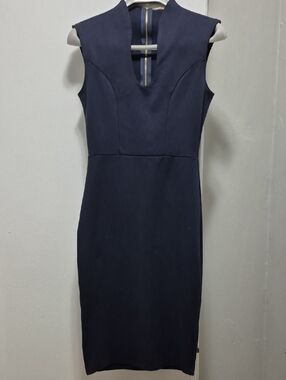 Rolla Coster Navy Sleeveless Midi Sheath Dress